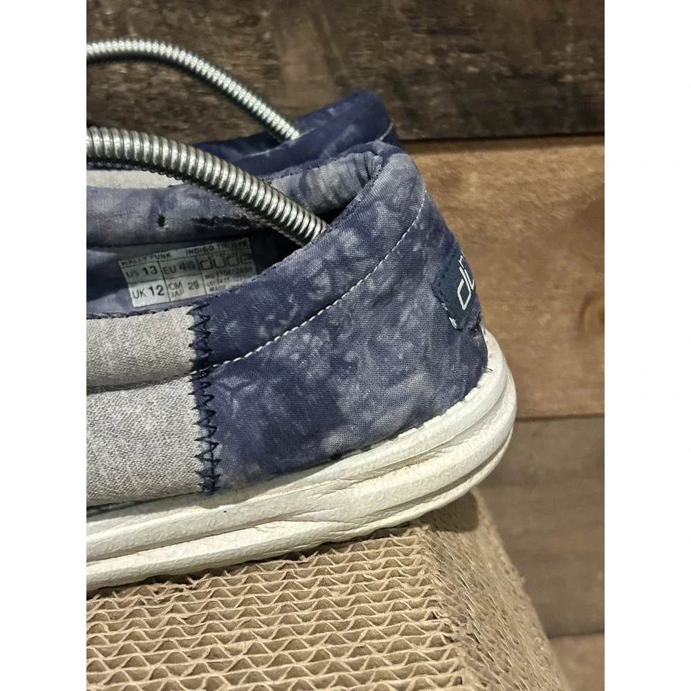Hey‎ Dude Wally Funk Men Size 13 Indigo Tie Dye Comfort Slip On